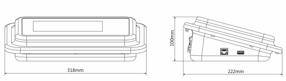 柯力D39-WB(YTW)汽車衡稱重儀表產(chǎn)品尺寸