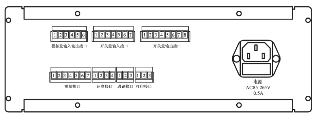 LC-200-T（臺(tái)式）接線端子布局