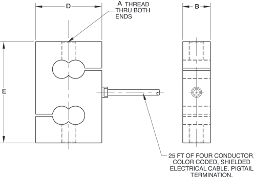 德國(guó)HBM RSC稱重傳感器外形尺寸