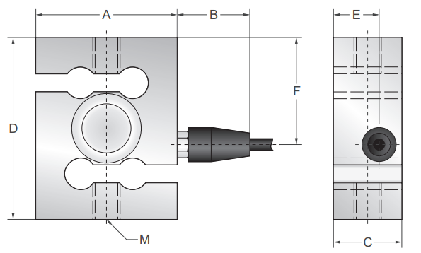 美國傳力Transcell BSS-ESH 100kg~1000kg稱重傳感器尺寸