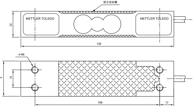 梅特勒托利多MT1022稱重傳感器尺寸
